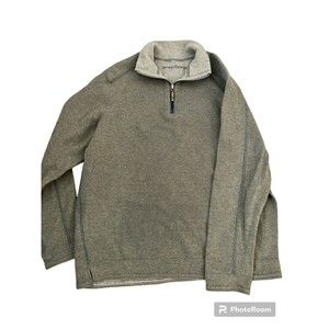 Tommy‎ Bahama Men's Reversible Gray/Stripe Quarter Zip Pullover Sz S Golf Hiking